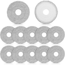 Pakke med 12 vådservietter kompatible med Dreame X50/X40/L20 Ultra Complete, L50/L40/X30/L10/L10s Pro Ultra, Xiaomi X20 Pro/Max, genanvendel