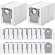 22 darabos porzsákos porszívóhoz, kompatibilis a Roborock QV 35A/Qrevo S5V/Saros 10/10R/Q Revo/Qrevo S/Qrevo Pro/Qrevo MaxV/Qrevo