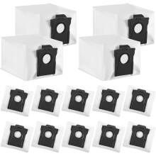 Pakke med 14 støvsugerposer, kompatibel med DreameX40, X50 Ultra Complete/D10 Plus Gen 2/L10s Ultra Gen2, kompatibel med Dreame L10s Plus/