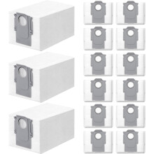 Packung mit 15 Staubsaugerbeuteln, kompatibel mit Roborock QV 35A/QV 35S/S8 MaxV Ultra/Saros 10R/Q Revo/Qrevo S5V/Qrevo S/Qrevo Pro/Qrevo Ma