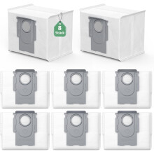 Confezione da 8 sacchetti per aspirapolvere compatibili con Roborock S8 Pro Ultra /Q5 Max+/S7 MaxV Ultra/Q7+ /Q8 Max+/S8 Maxv Ultra/Q5 Pro+/