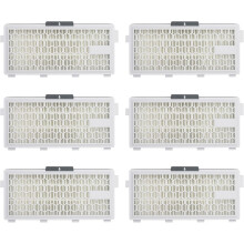 Filtro Fette - Confezione da 6 filtri HEPA compatibili con Miele AirClean SF-HA 50 Filtro compatibile con i modelli n. S4, S5, S6, S8, S8000