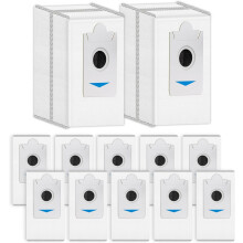 12er-Pack Staubsaugerbeutel, kompatibel mit Ecovacs Deebot T30S Care/ T30S AI/ T30S Pro Omni/ X2/ X2 Omni/ X5 Omni/ X5 Pro Omni/ DEX86 Acces