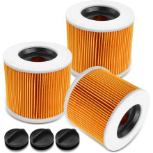 WD3-filter compatibel met Kärcher stofzuigers WD3, WD2, WD1, MV3, MV2, A, K, KNT, NT, SE, VC. Cartridgefilter, compatibel vervangingsfilter.