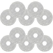 Pack de 10 mopas compatibles con Dreame L10/L20/L40/L50/X30/X40/X50/Mova E30/E40/P50/V50 Ultra Robot Aspirador, Suaves, Lavables y Reutiliza