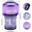 Filter kompatibel mit Dyson V12 Detect Slim Absolute Ersatzfilter, 3er-Pack, waschbar, R 2