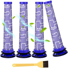 Verpakking met 4 vervangingsfilters, compatibel met Dyson V6, V7 en V8. Wasbare vervangingsfilters, voorfilters, compatibel met Dyson DC58,