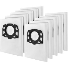 Verpakking van 10 KFI 487 stofzuigerzakken, compatibel met Kärcher WD4 WD5 WD6 WD5P WD6P MV4 MV5 MV6 fleece filterzakken, geschikt voor 2.8