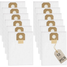 Paquete de 12 bolsas para aspiradora Bosch GAS 35 L AFC / 35 M AFC / 35 L SFC. Repuesto compatible con 2607432037.