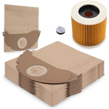 PRIMEBAG – 10 Staubsaugerbeutel, Filter kompatibel mit Kärcher 6.904-322.0 MV2 WD2 A2003 A2004 – Optimale Staubsauger-Kompatibilität