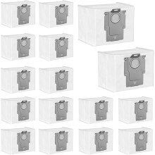 Verpakking met 16 stofzuigerzakken, compatibel met Roborock S7 Max Ultra/S8/Qrevo CurvX/Q7/Q10/Q5 Pro+/S7 MaxV Ultra enz., 3,2 liter inhoud,