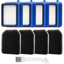 4-teiliges Filterzubehör-Set kompatibel mit AEG QX6, QX7, QX8-2 und ASKW1 Staubsaugern, Staubsauger-Filterset kompatibel mit AEG ASKW1, Stau