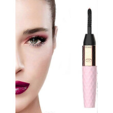 (pink) Beauty Heated Eyelash Curler Electric Heated Eyelash Brush 3 Temperature Adjustable