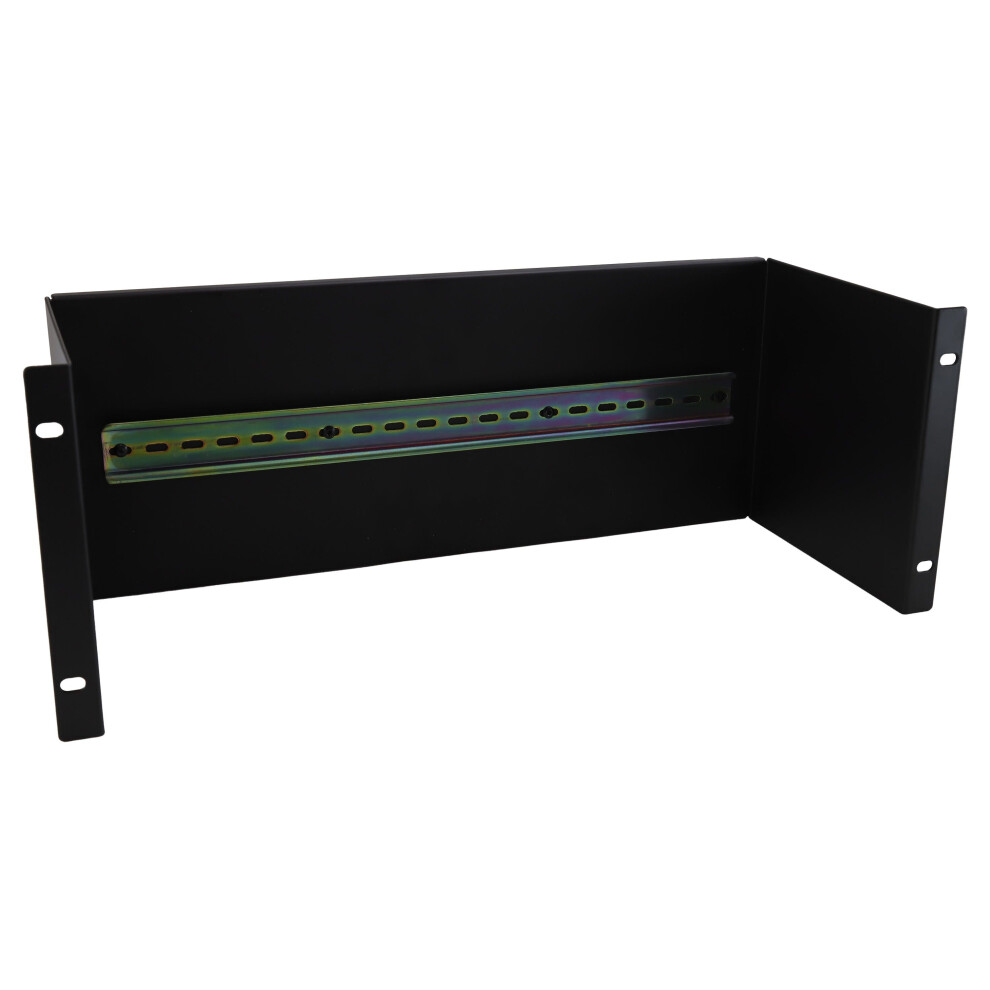 Kenable Black 4U Din Rail Recessed Bracket For 19 Inch Data Networking Rack Cabinet Mount Accessories