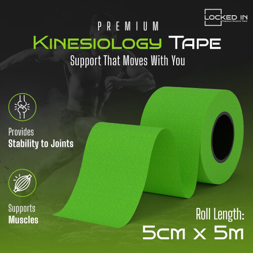 (Green, 1 Roll) K Tape - Green - 5cm x 5m 1