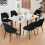 AINPECCA (Black) Set of 2 Velvet Dining Chairs Upholstered 7