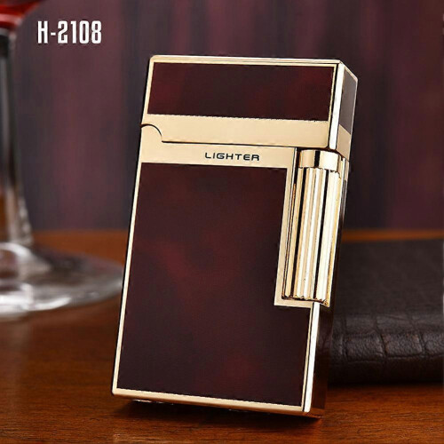 (1009A Gold) Sturdy Windproof Metal Lighter Present Premium Metal Casing Dad Present 2