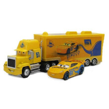 (Yellow B) Die-cast Car Toy Set : Cars 2 Lightning Mcqueen, Jackson Storm, Chick Hicks, Mack Vehicles Toy Gift for Kids