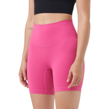 Shorts de ciclista femininos de cintura alta em elastano com 16 cm de entrepernas.
