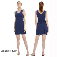 Plus Size Full Slips Dresses For Women Summer Thin Seamless Ice Silk Petticoat Underskirt Sleeveless Underwear Dress Slips