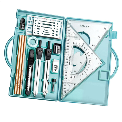 Geometry Compass Set 16X Math Geometry Kit Drawing Tools with Storage Box Drafting Supplies for Artists Students Teachers 1