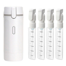 (Beige) 4-in-1 Travel Bottles for Toiletries - Leakproof Refillable Toiletry Containers for Shampoo, Lotion, Conditioner, Travel Essentials