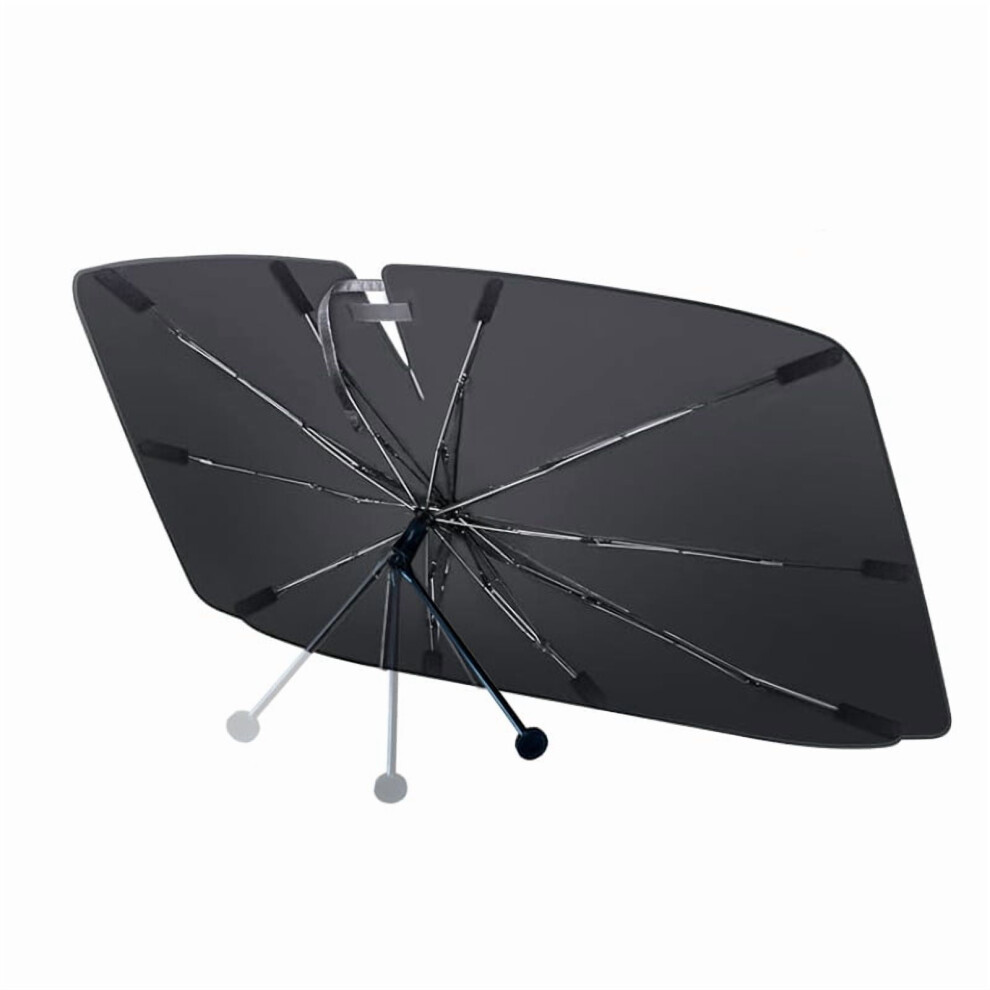 Foldable Car Windshield Sunshade Umbrella 49"X25.6", Heat Insulation Cover For Sedan & Suv Â Compatible With Auto Windshields 9426043992125