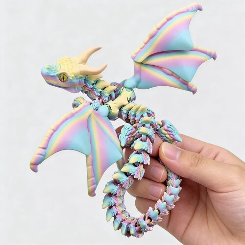 3D-printet dragefigur med leddelt krop, 39 cm 1
