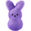 Coelho de Pelúcia da Páscoa com Zíper, 15cm, Roxo 2