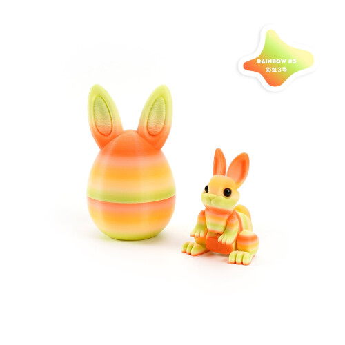 Påske 3D-printet kanin-egg fidget-leke 1 stk.