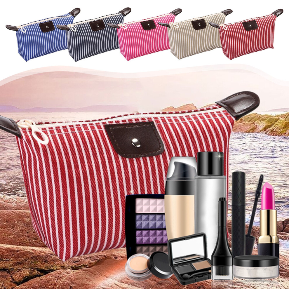 Foldable Travel Toiletry Organizer Bag Cosmetic Pouch Waterproof Compact for Easy Packing and Daily Essentials Storage