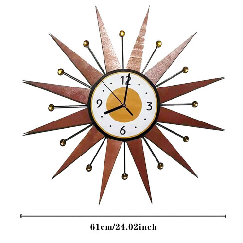 Wooden Retro Wall Clock with Silent Sweep Movement 2