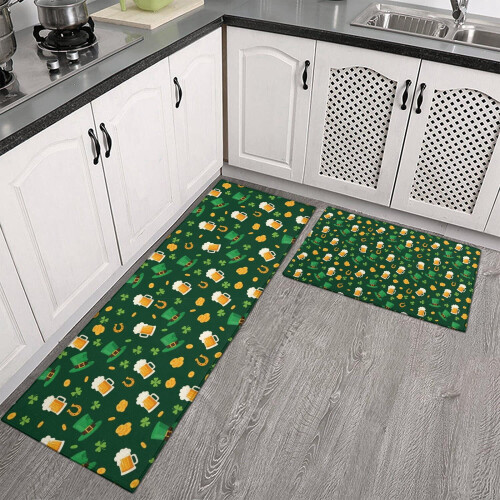 L-Shape Kitchen Rug Set 17" x 30" + 17" x 47" 1