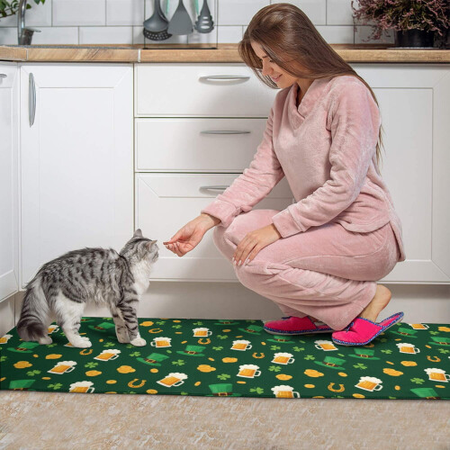 L-Shape Kitchen Rug Set 17" x 30" + 17" x 47" 2