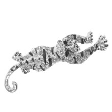 Broșă de rever Cheetah din aliaj de zinc cu stras, 1 bucată