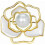 Broche de flor para mulheres com strass, cristal e pérola. 1