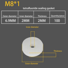 (M8 100pcs) Pneumatics M8 M10 M12 Air Seal Washer PTFE O-Ring Gasket Washer For High Pressure Diving Mountaineering Parts