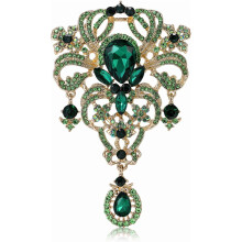 Broche vintage de flor de cristal austriaco (1 pieza)