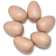 Eier-Rührset aus Holz, natürlich, ungiftig, 6-teilig