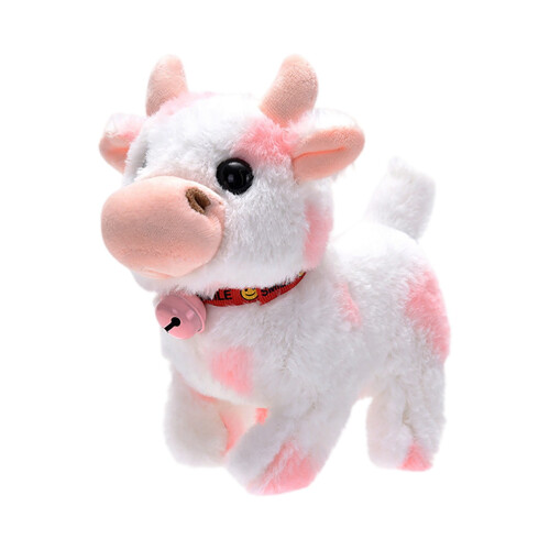 Plush Cow Toy with Walking Sound Effects 1pc 1