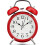 Retro Twin Bell Analog Alarm Clock – White, Silent 3