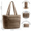 Bolsa feminina acolchoada estilo puffer, tamanho grande, para laptop de 15,6 polegadas. 1