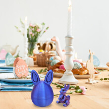 3D-printede påskehareegg 8,2 cm leddede, fleksible