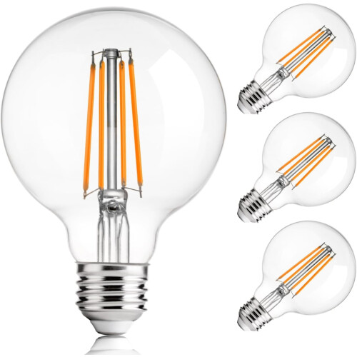 Λαμπτήρες Edison G25 απαλό λευκό 2700K400LM E26 βάση 4 τεμαχίων
