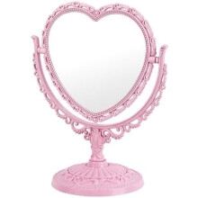 Hartvormige prinsessenkapspiegel, roze, dubbelzijdig