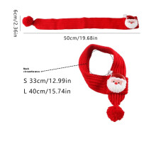Cartoon Pets Christmas Scarf Hat Warm Knitted Costume Cute Deer Snowman Christmas Tree Knitted Scarf Pet Dress Up Supplies