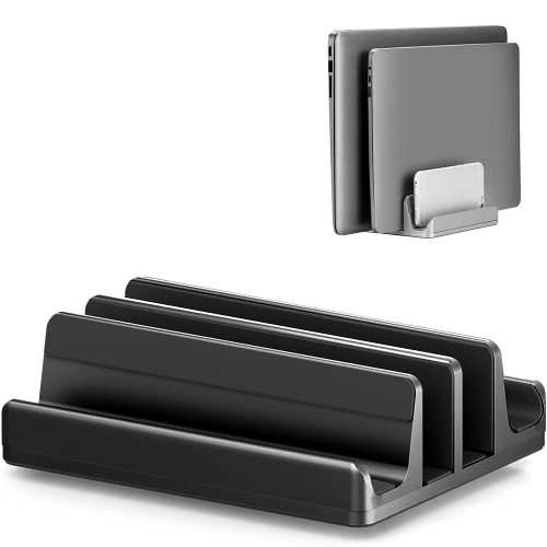 Vertical Laptop Stand, Desktop Aluminum Alloy Structure With Non-slip Mat, Optimizes Space While Providing A Protective And Stable Solution For