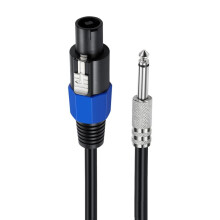 Reproduktorový kabel Speakon samec na 6,35mm TS zástrčku