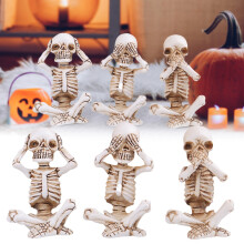 Resin Skeleton Ornament for Halloween Decor