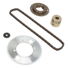 25H 82 Links Steel Chain Sprocket Kit for DIY Bikes & Mini Motorcycles
